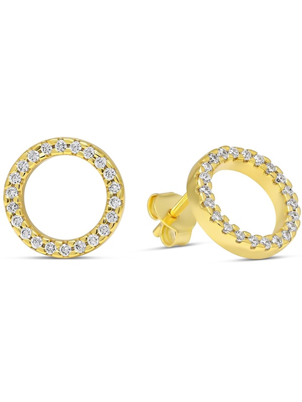 Ympyrä korvakorut kullattu hopea E-0058ZG