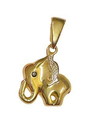 Maskottiriipus norsu 14k kultaa HV2001