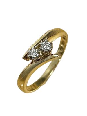 Timanttisormus 14k keltakulta TS101