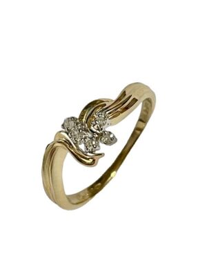Timanttisormus 14k keltakulta  K15HV