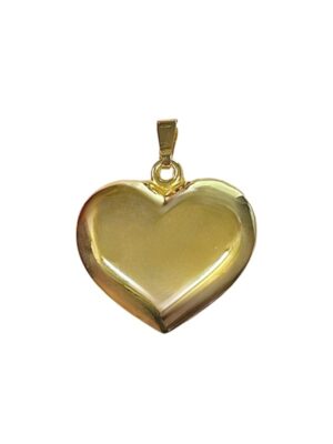 Sydän riipus hopeaa keltakullattu 18mm