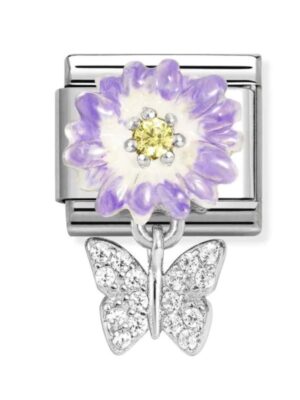Nomination Classic pala Violetti kukka ja perhonen cz 331814 11