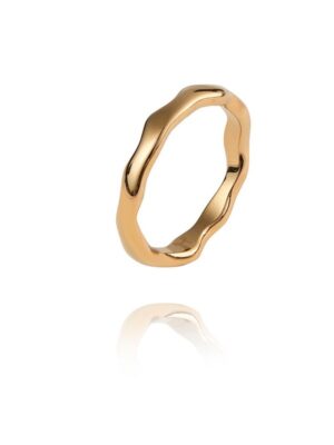 Mockberg Wavy petite gold ring