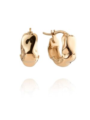 Mockberg Wavy bolded mini gold hoops