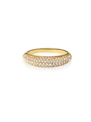 Mockberg Pavé precious gold ring