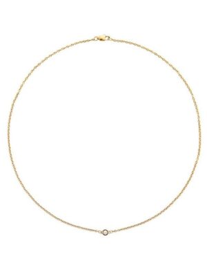 Mockberg Thin Diamond Gold 400 mm Necklace