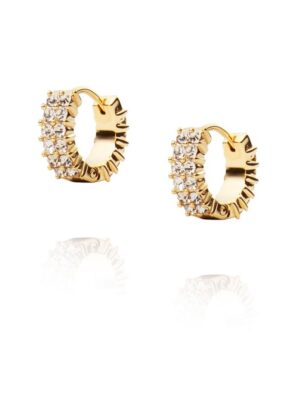 Mockberg Midnight Gold Hoops Small
