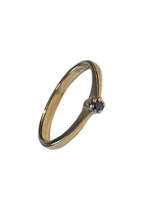 Kastesormus 14k kultaa safiiri 1318