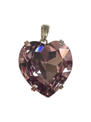 Kivisydän Swarovski 28mm hopea 5113210L