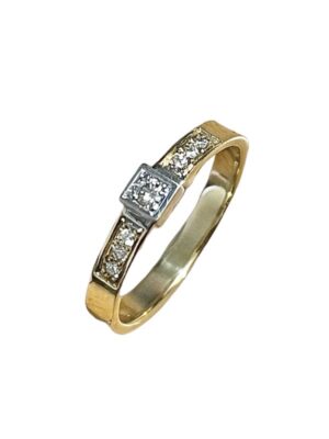 Timanttisormus 14k keltakultaa KA100