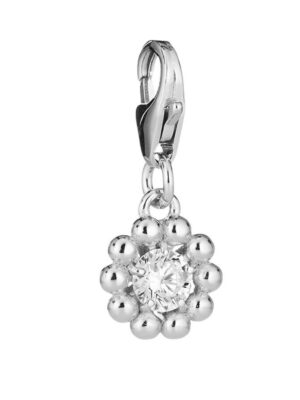 Lumoava Daisy charm, hopeaa