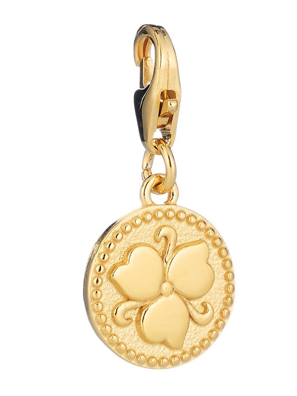 Lumoava Penny charm, keltakullattua hopeaa