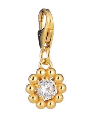 Lumoava Daisy charm, keltakullattua hopeaa