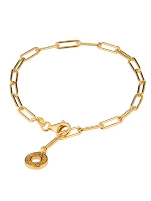 Lumoava Charm rannekoru, keltakullattua hopeaa