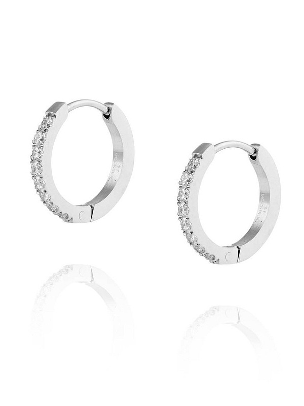 Mockberg Shiny Silver Hoops Medium