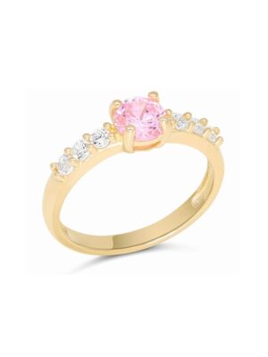 Kastesormus cz kivillä kullattu hopea