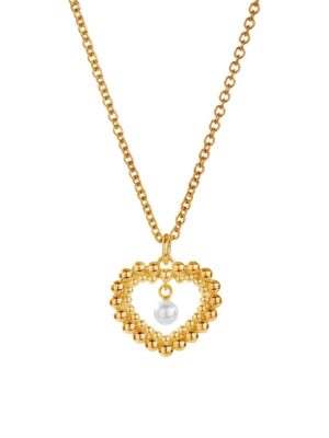 Lempikoru Helmikki riipus sydän iso kullattu hopea 5208030450