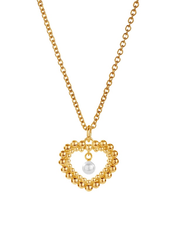 Lempikoru Helmikki riipus sydän iso kullattu hopea 5208030450