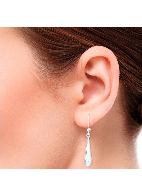 Roikkuvat kyynel hopeakorvakorut 23mm - Image 2