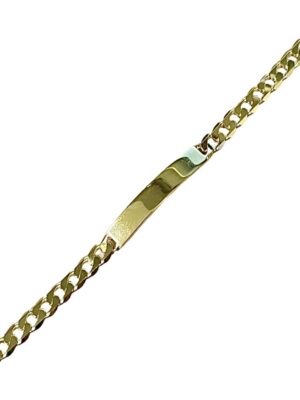 Ranneketju laatalla kullattu hopea 22cm