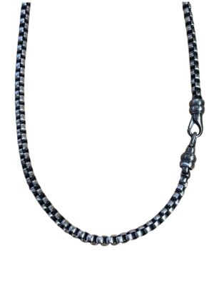 Bosie kaulakoru teräs hiilenmusta satiini