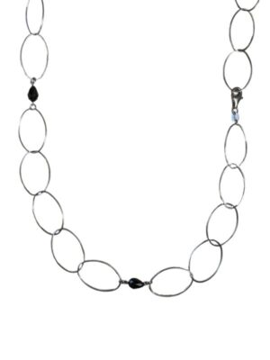 Kaulakoru kivillä hopea 100cm LK14