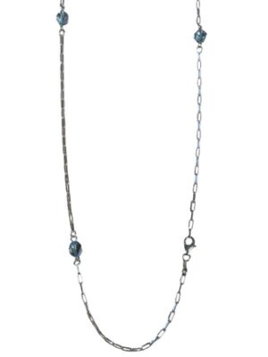 Kaulakoru kivillä hopea 100cm LK15