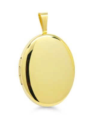 Hopeamedaljonki ovaali 20mm kullattu