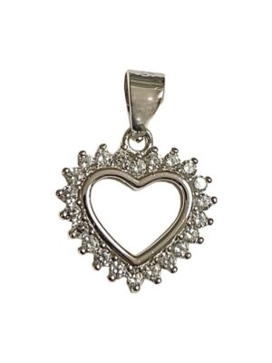 Säihke sydän cz hopea riipus