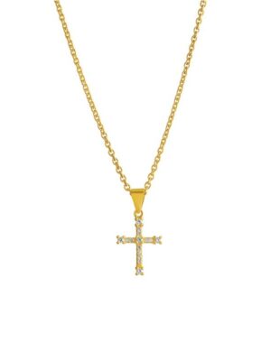 Risti kullattu hopea kivillä 59500101500