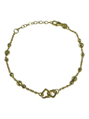 Ranneketju hopea keltakullattu