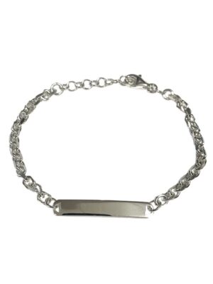 Ankkuri ranneketju laatalla hopea