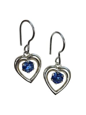 Korvakorut Sydän koukku hopea eri värein 0226