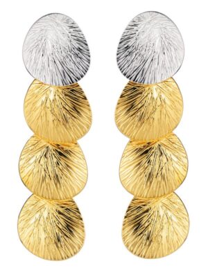 Lily tappikorvakorut 4 palaa, hopeaa/keltakullattua hopeaa, pieni