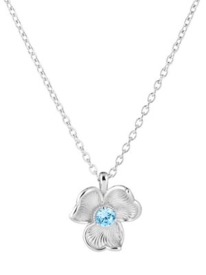 Lumoava Anna riipus sinisellä kivellä, hopeaa