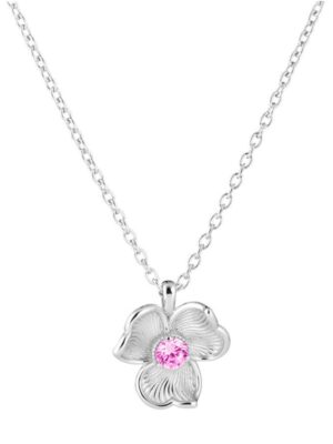 Lumoava Anna riipus pinkillä kivellä, hopeaa