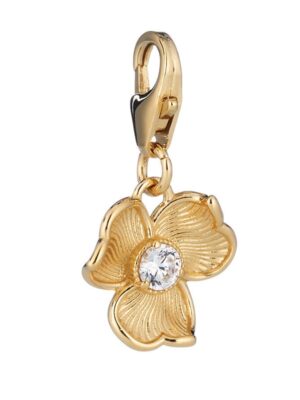 Lumoava Anna charm, keltakullattua hopeaa