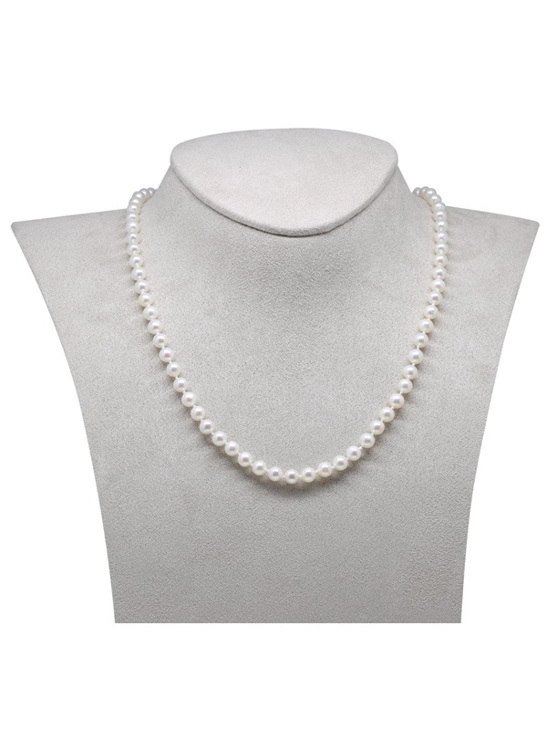 Helminauha 5-5½mm AAA valkoinen hopealukolla - Image 2