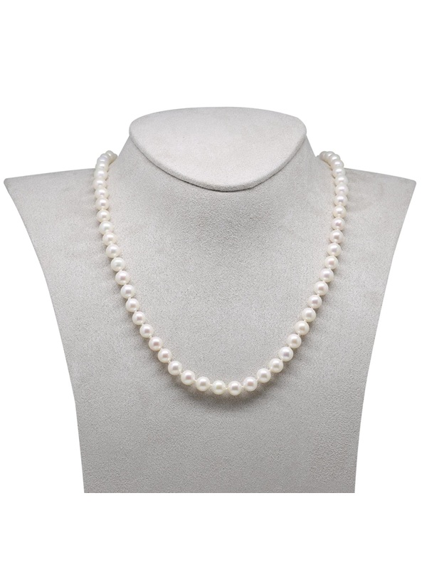 Helminauha 6-6½mm AAA valkoinen hopealukolla - Image 2