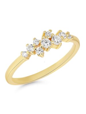 Beat of Love kullattu hopeasormus zirkonilla R-2035ZG