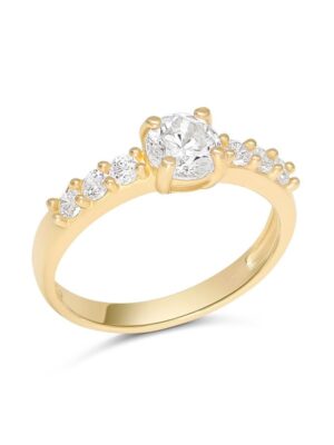 Kastesormus cz kivillä kullattu hopea