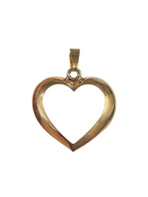 Ranskalainen sydän riipus 14k keltakulta 19mm