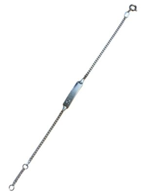 Lasten rannekoru 16,5cm hopea - LRH15165